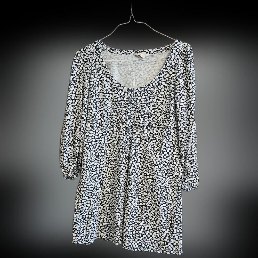 Boden Monochrome Floral Dress